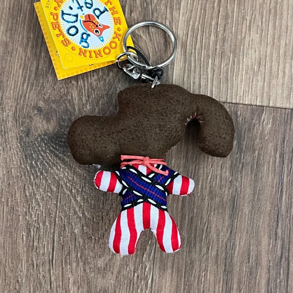NEW Koonin Family Handmade Kamibashi Dog Keychain eclectic